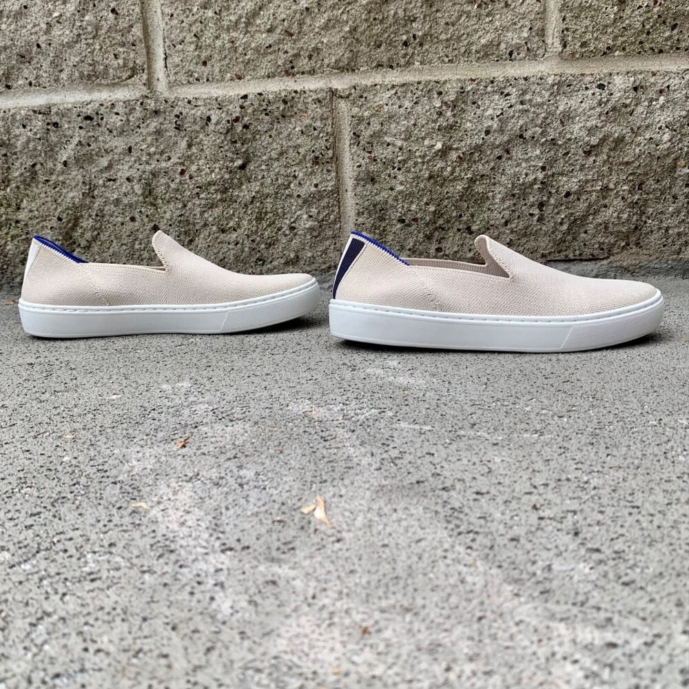 ROTHY'S Sand Original Slip On Sneaker Womens 6.5 37 Shoes Rothys Fabric Flat Tan - Picture 7 of 12